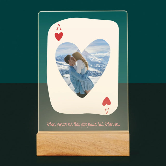 La Photo Et Un Texte: Carte De Saint-Valentin - Impression Sur Verre Acrylique