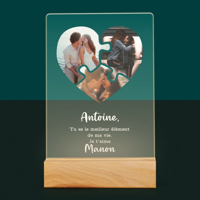 Le Collage Photo: Puzzle De La Saint-Valentin - Impression Sur Verre Acrylique