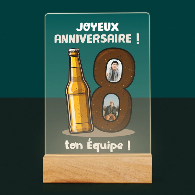 Le Collage Photo: 18 Bière - Impression Sur Verre Acrylique
