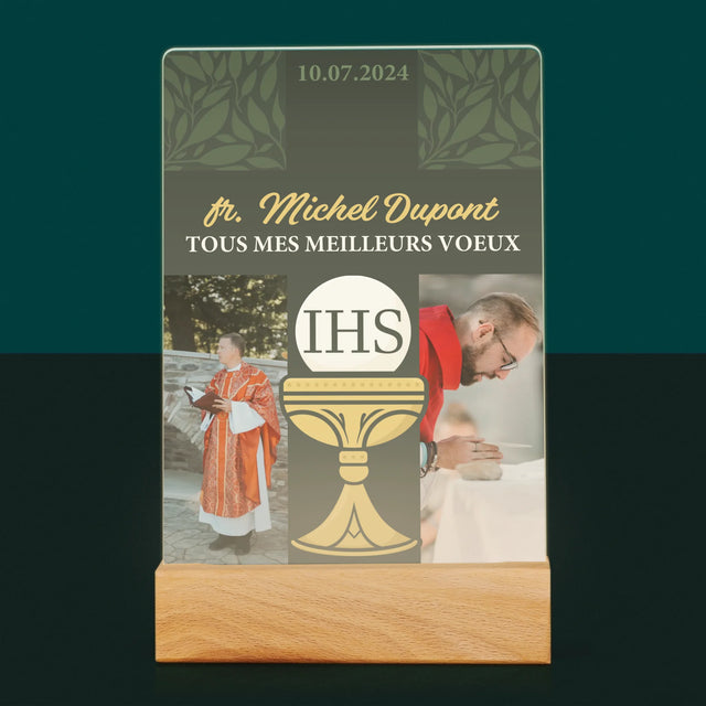 Le Collage Photo: Tous Mes Meilleurs Voeux Croix - Impression Sur Verre Acrylique