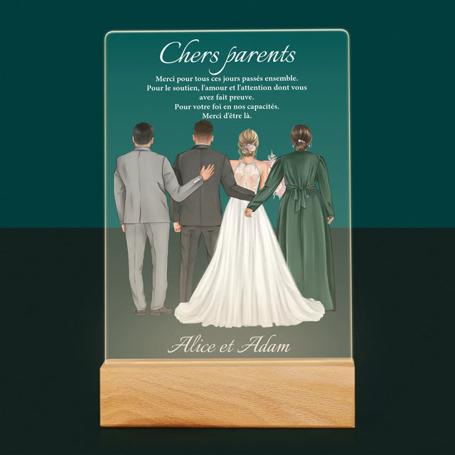La Création Du Personnage: Chers Parents, Merci - Impression Sur Verre Acrylique