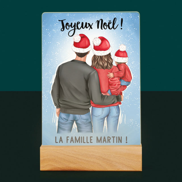 La Création Du Personnage: Famille De Noël - Impression Sur Verre Acrylique