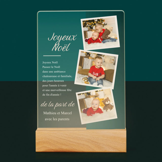 Le Collage Photo: Vœux De Noël - Impression Sur Verre Acrylique