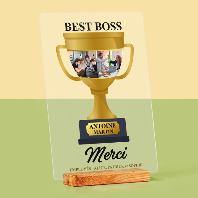 Le Collage Photo: Best Boss Coupe - Impression Sur Verre Acrylique