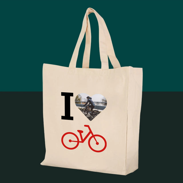 La Photo: I Love Vélo - Sac En Toile