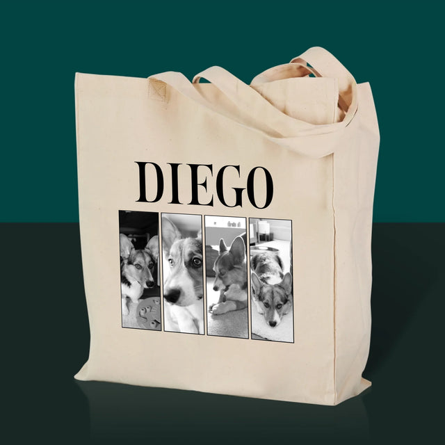 Le Collage Photo: Un Classique Bootleg Avec Un Animal - Sac En Toile
