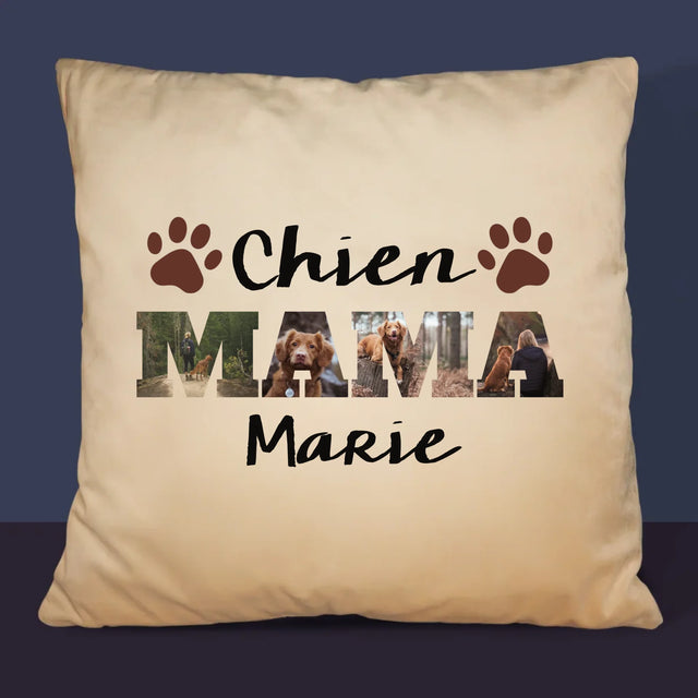 Collage Photo De Lettre: Chien Maman De Vos Photos - Coussin