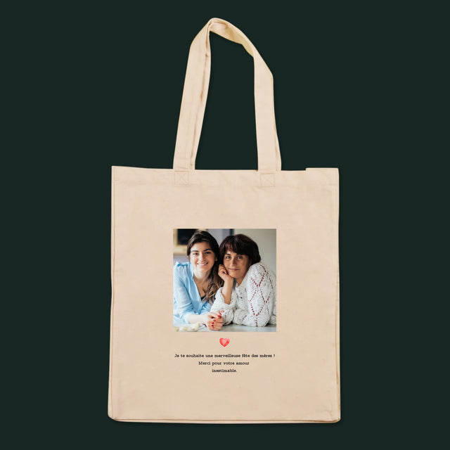 La Photo Et Un Texte: Carte Pour Maman - Sac En Toile