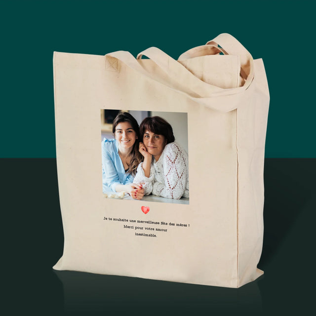 La Photo Et Un Texte: Carte Pour Maman - Sac En Toile