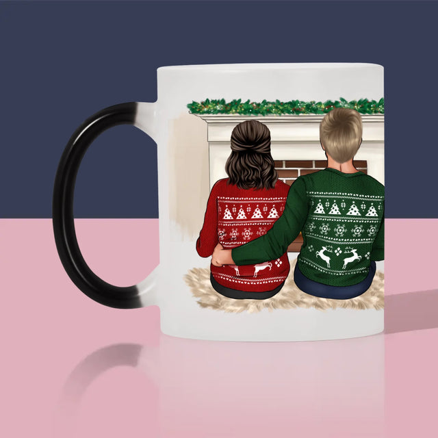 La Création Du Personnage: Couple De Noël - Le Mug