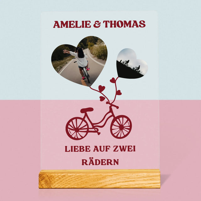 Photo collage : L'Amour sur Deux Roues - Impression sur Verre Acrylique | DE