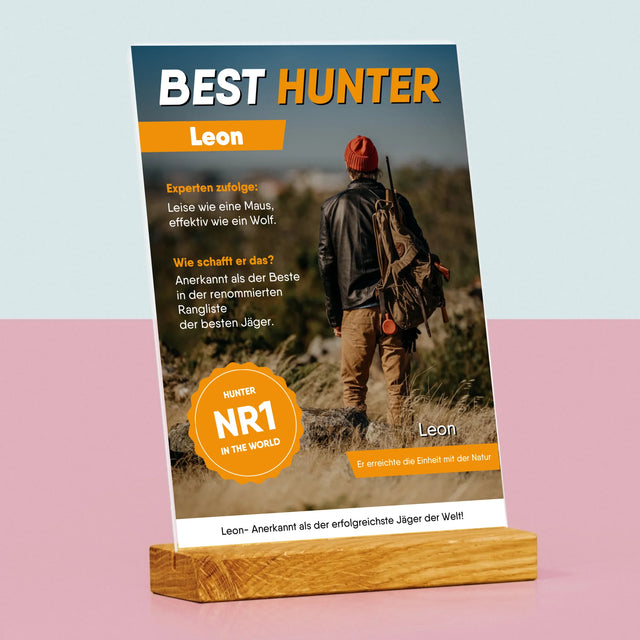 Couverture du magazine : Best Hunter - Impression sur verre acrylique | DE