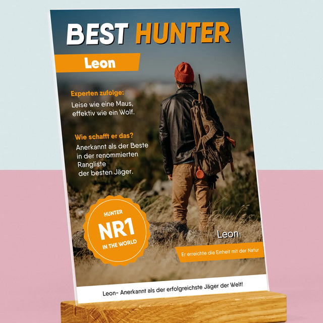 Couverture du magazine : Best Hunter - Impression sur verre acrylique | DE