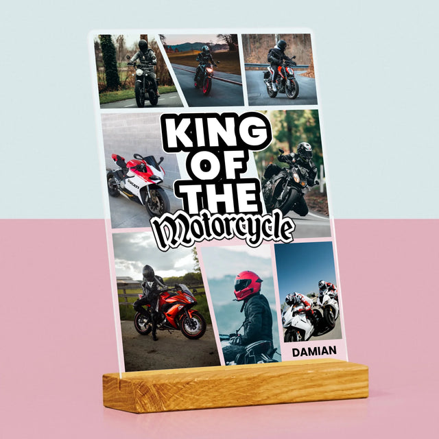 Photocollage : King Of The Motorcycle - Impression sur verre acrylique | DE