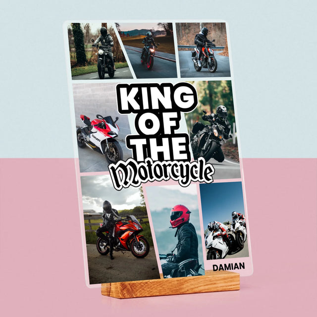 Photocollage : King Of The Motorcycle - Impression sur verre acrylique | DE