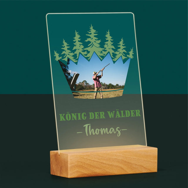 Forme à partir de photos : Roi de la forêt - Impression sur verre acrylique | DE