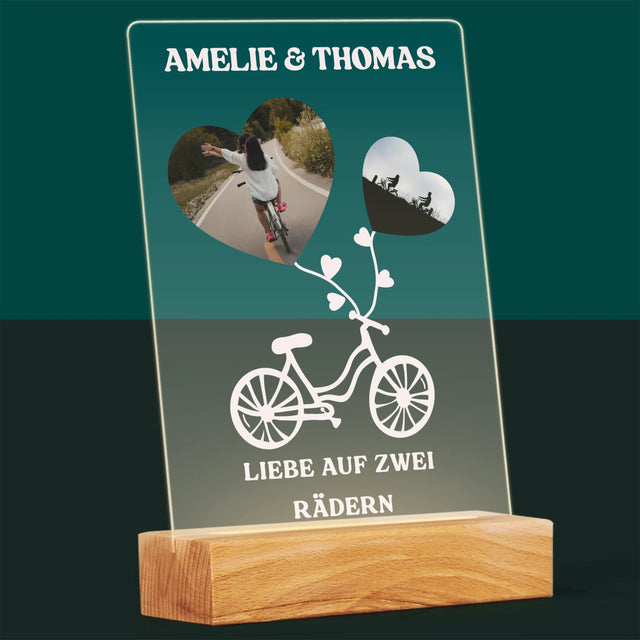 Photo collage : L'Amour sur Deux Roues - Impression sur Verre Acrylique | DE