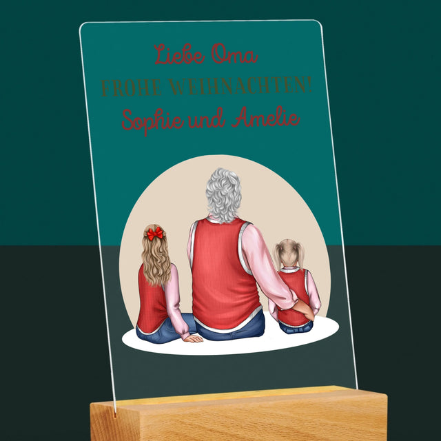 Créateur de Personnages : Joyeux Noël Mamie - Impression sur Verre Acrylique | DE