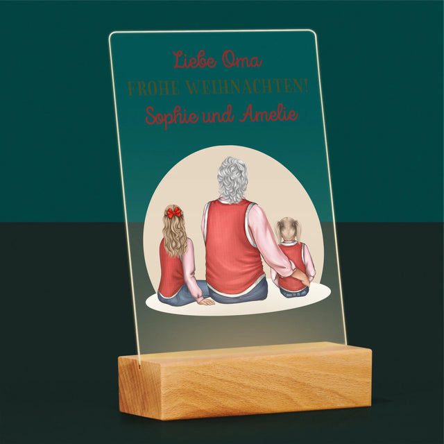 Créateur de Personnages : Joyeux Noël Mamie - Impression sur Verre Acrylique | DE