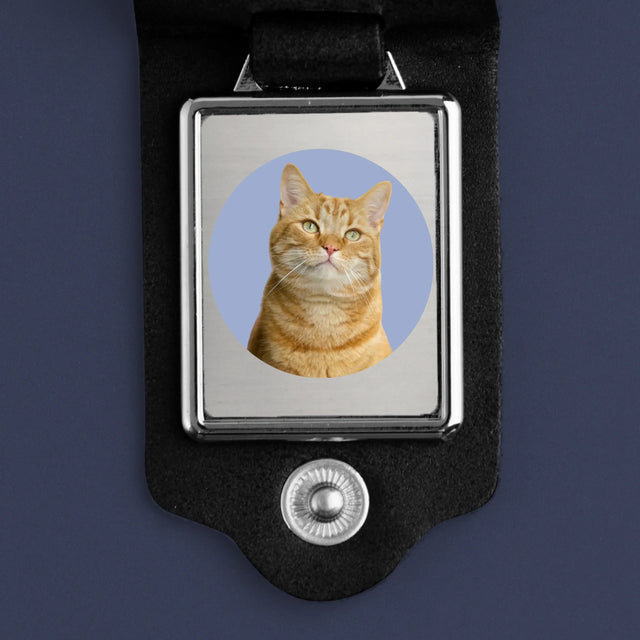 La Photo: Ton Chat - Porte-Clés En Cuir Avec Photo