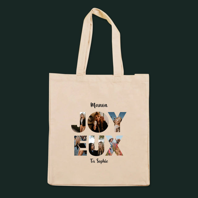Collage Photo De Lettre: Cent Ans De Tes Photos - Sac En Toile