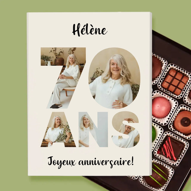 Collage Photo De Lettre: 70 Ans De Photos - Pralines