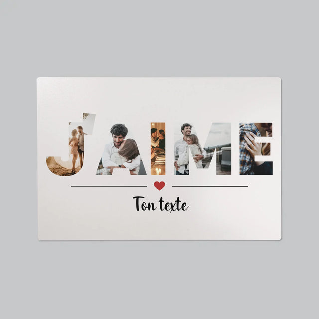 Collage Photo De Lettre: J'Aime De Tes Photos - Sous-Main Bureau
