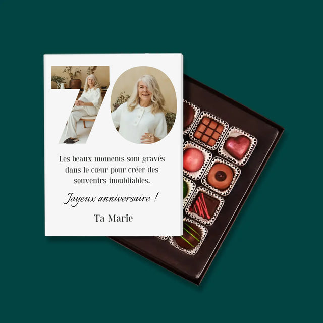 Collage Photo De Lettre: 70Ème Anniversaire - Pralines