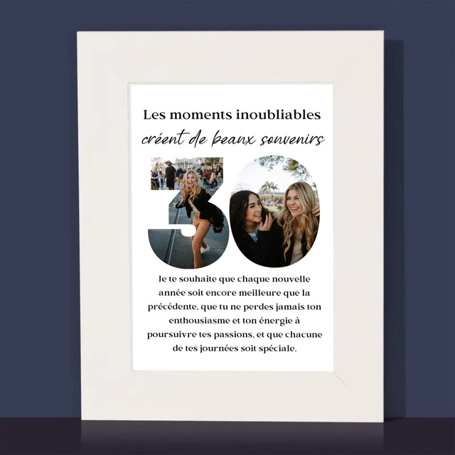 Mots tirés d'images : 30e anniversaire - Cadre photo | FR