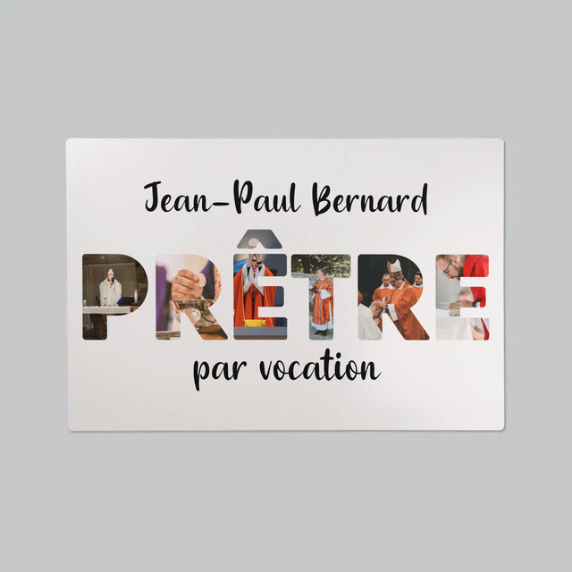 Collage Photo De Lettre: Prêtre Par Vocation - Sous-Main Bureau