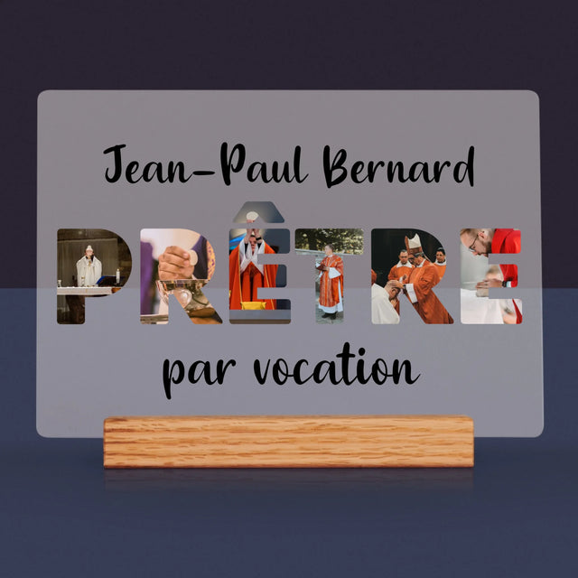 Collage Photo De Lettre: Prêtre Par Vocation - Impression Sur Verre Acrylique