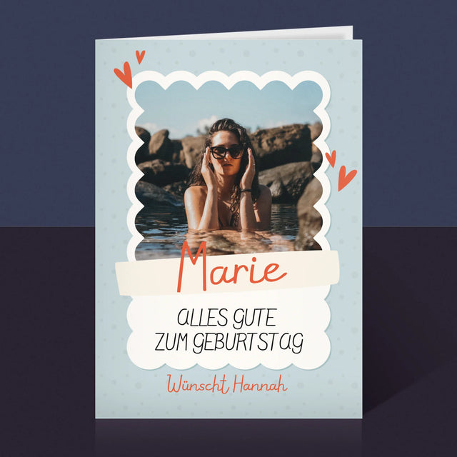 Zdjęcie i Podpis: Urodzinowa Ramka - Kartka z życzeniami | DE