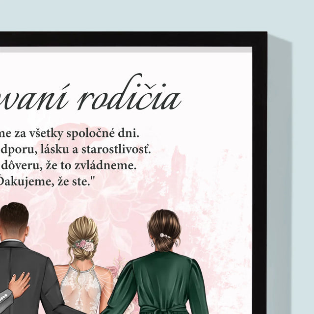 Kreator Postaci: Kochani Rodzice Dziękujemy - Wydruk Obramowany | SK