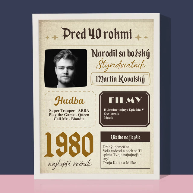 Okładka Magazynu: 40 Lat Temu - Wydruk Obramowany | SK
