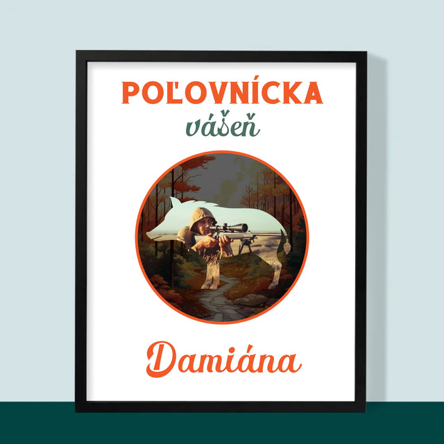 Zdjęcie I Podpis: Myśliwska Pasja - Wydruk Obramowany | SK