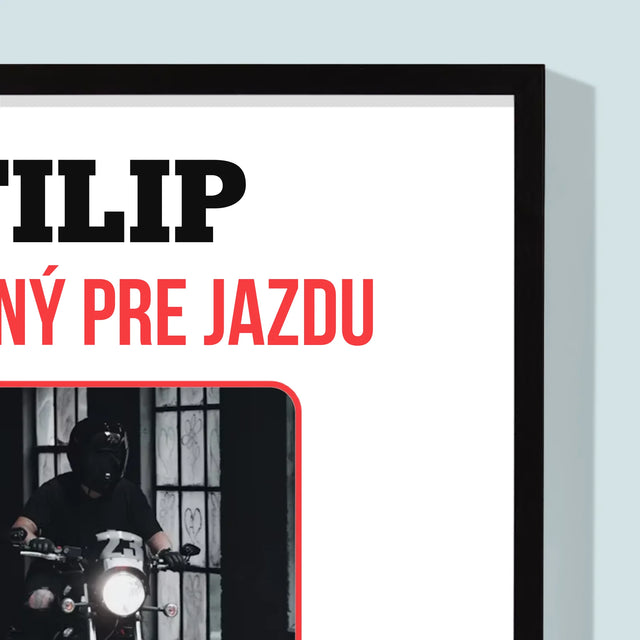Zdjęcie I Podpis: Urodzony Do Jazdy - Wydruk Obramowany | SK