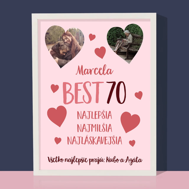 Fotokolaż: Best 70 - Wydruk Obramowany | SK