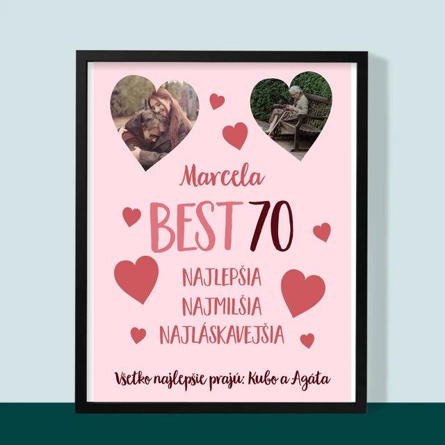 Fotokolaż: Best 70 - Wydruk Obramowany | SK