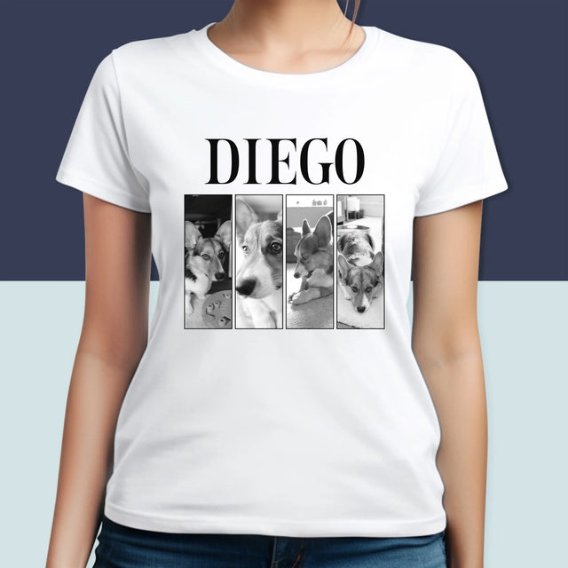 Le Collage Photo: Un Classique Bootleg Avec Un Animal - T-Shirt Pour Femmes