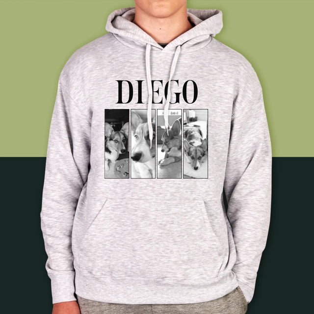 Le Collage Photo: Un Classique Bootleg Avec Un Animal - Sweat À Capuche Pour Hommes