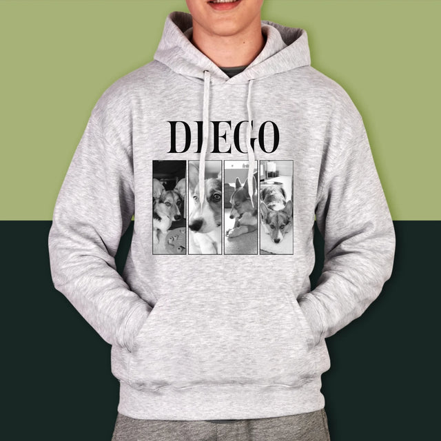 Le Collage Photo: Un Classique Bootleg Avec Un Animal - Sweat À Capuche Pour Hommes