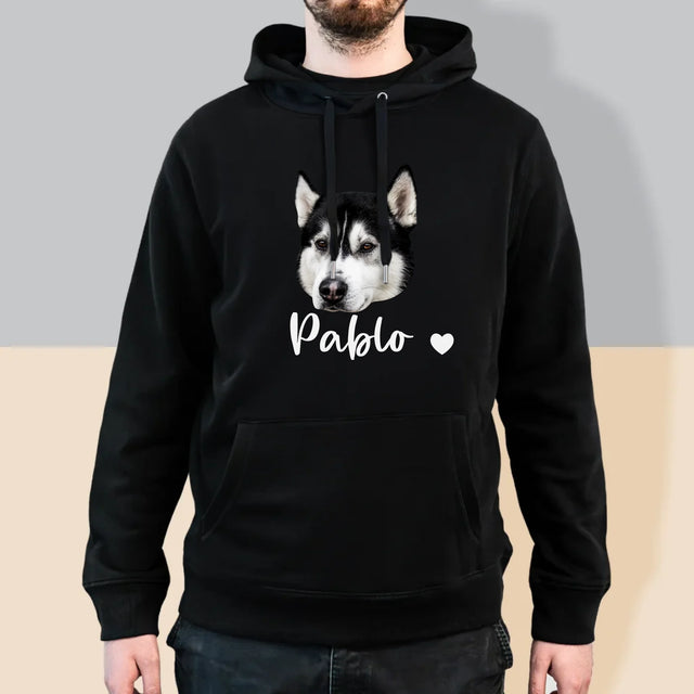 Ton Personnage: La Tête De Votre Chien - Sweat À Capuche Pour Hommes