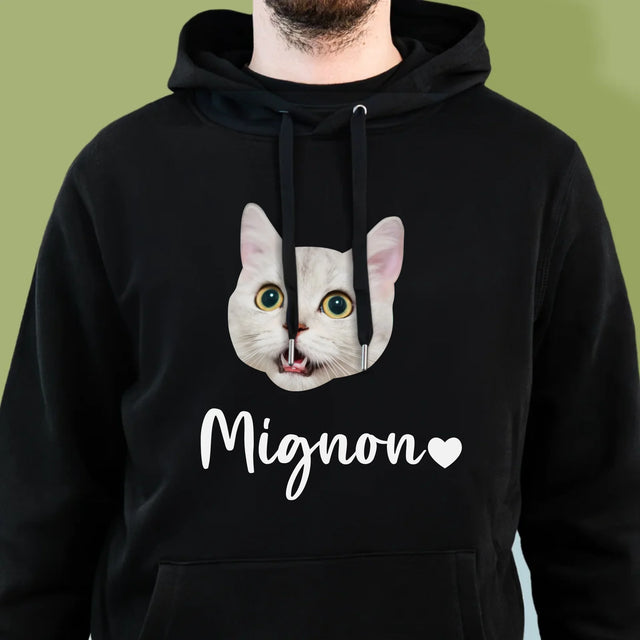Ton Personnage: La Tête De Votre Chaton - Sweat À Capuche Pour Hommes