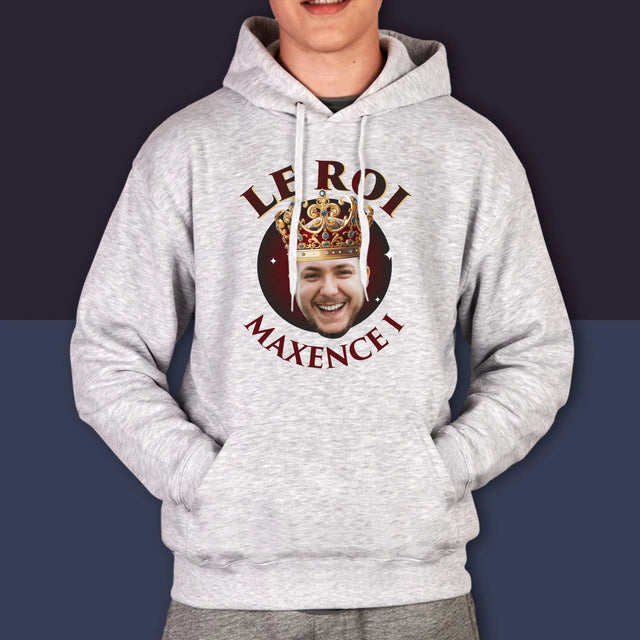 Photo Et Texte: Le Roi - Sweat À Capuche Pour Hommes