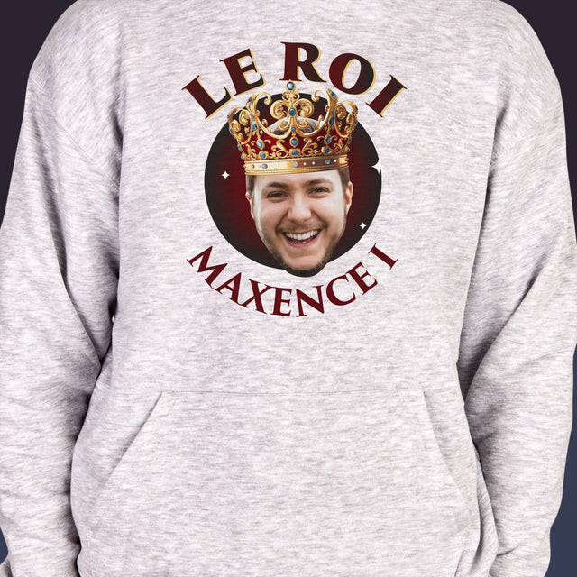 Photo Et Texte: Le Roi - Sweat À Capuche Pour Hommes