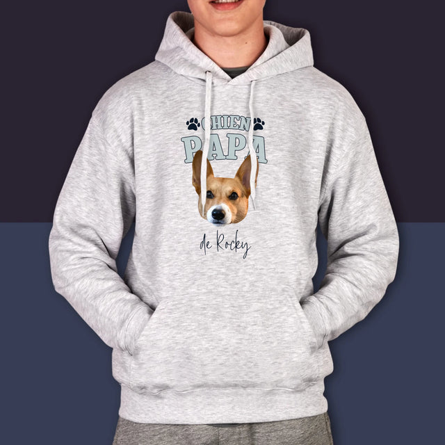 Ton Personnage: Chien Papa - Sweat À Capuche Pour Hommes