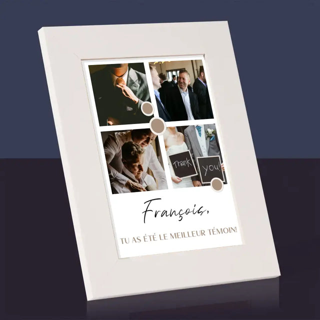 Collage Photo: Merci, Collage De Photos Pour Le Témoin - Cadre Photo 
