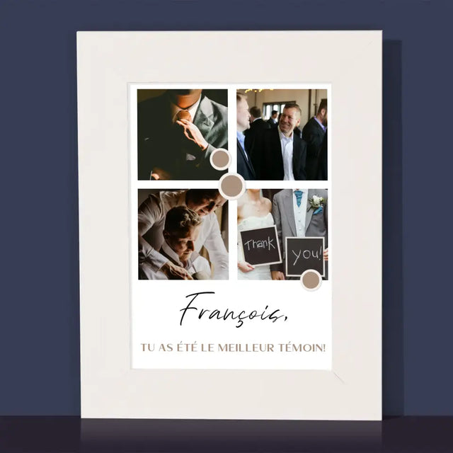 Collage Photo: Merci, Collage De Photos Pour Le Témoin - Cadre Photo 