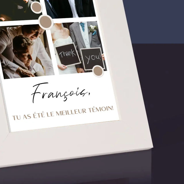 Collage Photo: Merci, Collage De Photos Pour Le Témoin - Cadre Photo 
