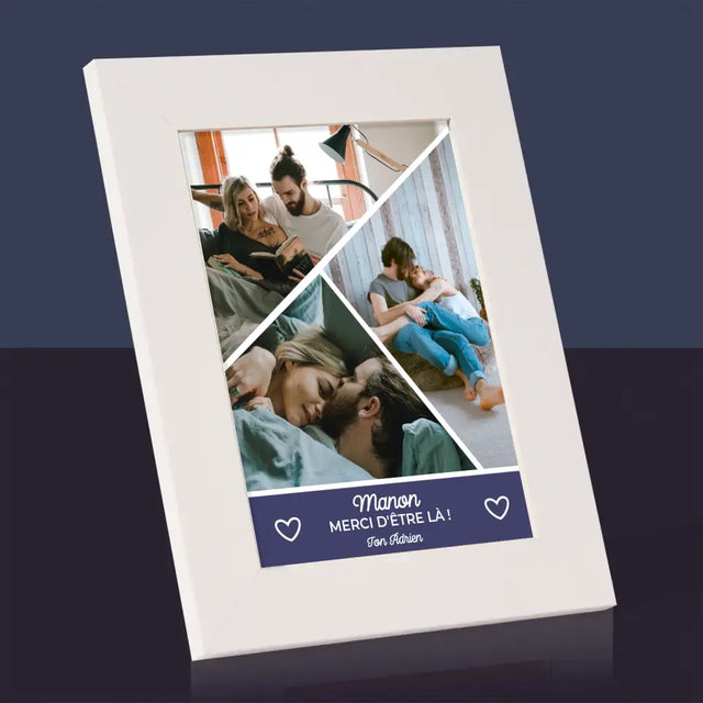 Collage Photo: Merci D'Être Là ! - Cadre Photo